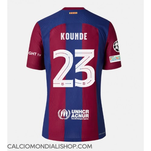 Maglie da calcio Barcelona Jules Kounde #23 Prima Maglia 2023-24 Manica Corta